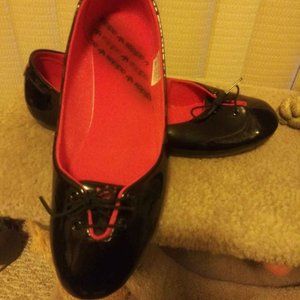 Adidas Black Patent Leather Flats